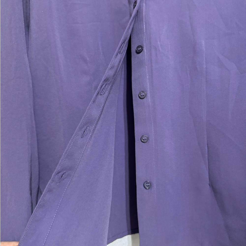Purple Button-Up Blouse - Picture 5 of 11